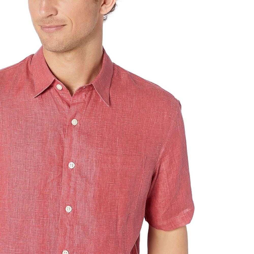 🦋 NWT 28 Palms Men’s Relaxed Fit 100% Linen Shirt XS - Picture 3 of 8